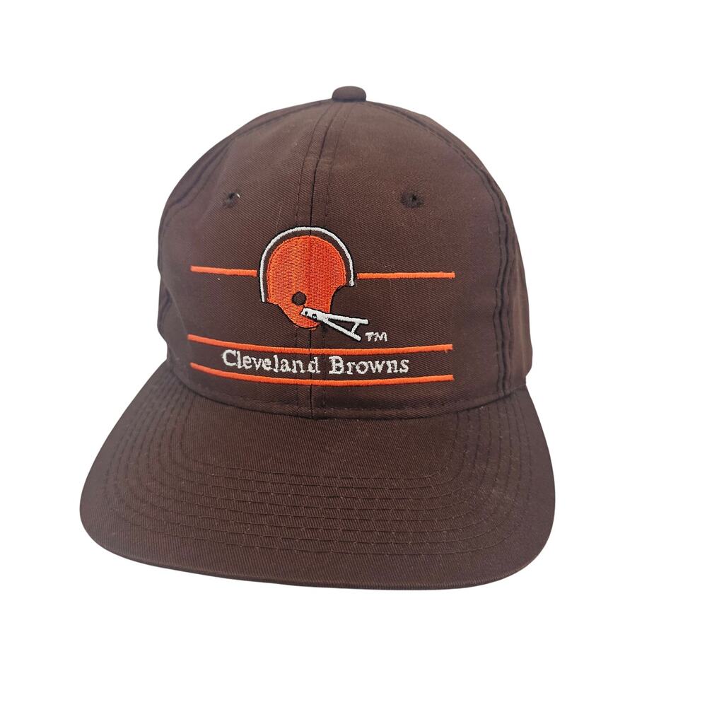 Vintage 90'S Cleveland Browns ANNCO NFL Adjustable Snapback Trucker Cap Hat